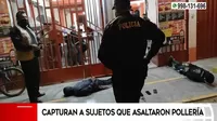 Puente Piedra: Policía captura a sujetos que asaltaron pollería
