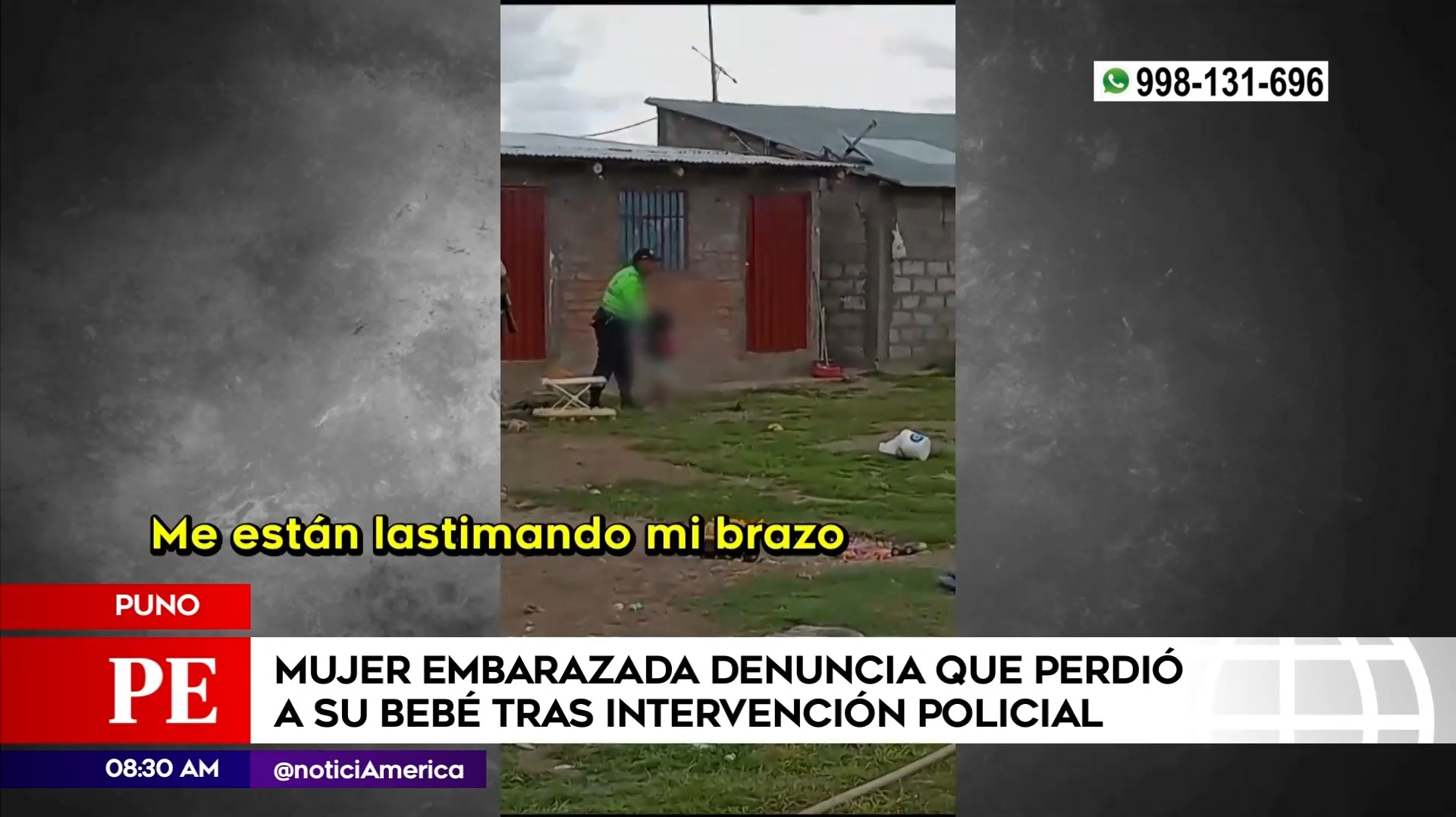 Mujer perdió a su bebé tras intervención policial en Puno. Foto: América Noticias