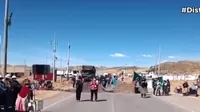 Puno: Manifestantes en la provincia de Melgar bloquean carretera y realizan paro de 48 horas