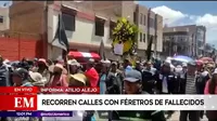 Puno: Pobladores recorren calles con féretros en Juliaca