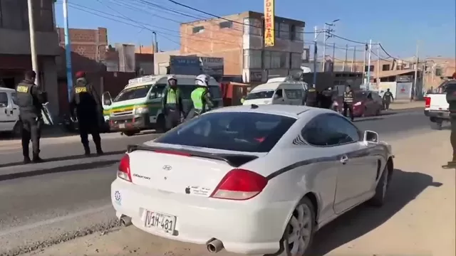 Operativo policial en la carretera Puno-Juliaca para garantizar seguridad ciudadana