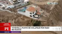 Punta Hermosa: Vivienda a punto de colapsar por paso de huaico