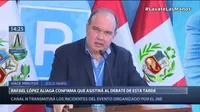 Rafael López Aliaga confirma su participación en el debate del Jurado Nacional de Elecciones 