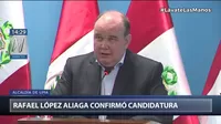 Rafael López Aliaga confirmó candidatura a la alcaldía de Lima 
