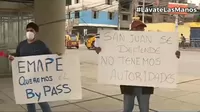 Realizan plantón exigiendo bypass en San Juan de Miraflores