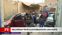 Recuperan vehículos robados en Lima Norte