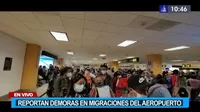 Reportan demoras en Migraciones del aeropuerto Jorge Chávez