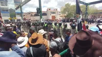 Reportan siete policías heridos en manifestaciones del Cusco