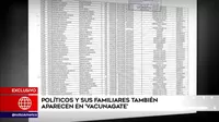 Políticos y sus familiares también aparecen en el 'Vacunagate'