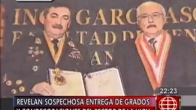 Revelan sospechosa entrega de condecoraciones del rector de la Universidad Garcilaso