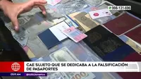 Rímac: Cae sujeto que se dedicaba a la falsificación de pasaportes