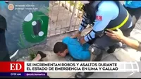 Robos y asaltos en Lima y Callao aumentaron durante el estado de emergencia 