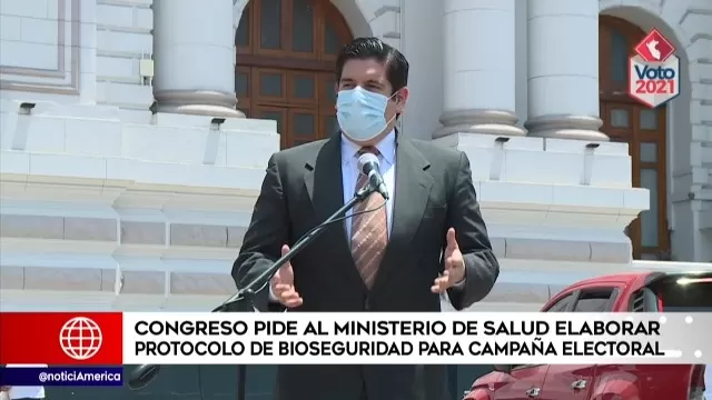 Congreso pide al Ministerio de Salud elaborar protocolo de bioseguridad para campaña electoral
