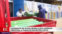 Sacerdote de Punta Negra lleva oxígeno medicinal a casa de pacientes con COVID-19