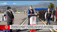 Sagasti entregó vacunas en Ayacucho y Huancavelica para inmunización de adultos mayores