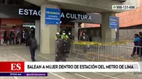 San Borja: Balean a mujer dentro de estación del Metro de Lima