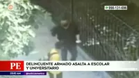 San Borja: Delincuente armado asaltó a escolar y universitario