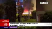 San Isidro: Incendio en departamento alarmó a vecinos