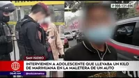 San Isidro: Intervienen a adolescente que llevaba un kilo de marihuana en un auto