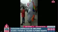 San Isidro: Mujer fue a votar disfrazada de unicornio para evitar contagiarse de COVID-19