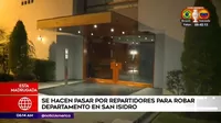 San Isidro: Sujetos se hacen pasar por repartidores para robar en departamento
