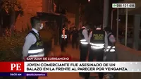San Juan del Lurigancho: Asesinan a balazos a un joven