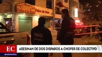 San Juan de Lurigancho: Asesinan de dos disparos a chofer de colectivo