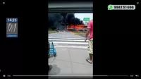 San Juan de Lurigancho: Bus del Corredor Morado se incendió en avenida Próceres de Independencia