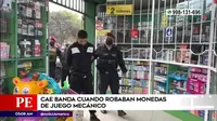 San Juan de Lurigancho: Cae banda cuando robaban monedas de juego mecánico