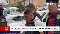 San Juan de Lurigancho: Cae sujeto acusado de disparar a policía en retiro