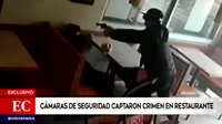 San Juan de Lurigancho: Cámaras de seguridad captaron un crimen dentro de un restaurante