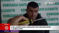 San Juan de Lurigancho: Cayó ladrón que amenazó con desarmador a ambulante