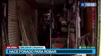 San Juan de Lurigancho: Delincuentes hacen forado para robar negocio