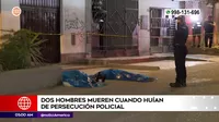 San Juan de Lurigancho: Dos hombres murieron cuando huían de persecución policial