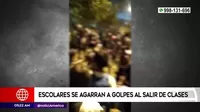 San Juan de Lurigancho: Escolares se enfrentaron a golpes al salir de clases