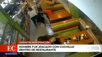 San Juan de Lurigancho: Hombre fue atacado con cuchillo dentro de un restaurante