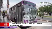San Juan de Lurigancho: Ladrón fingió ser pasajero para robar monedas de bus