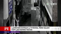 San Juan de Lurigancho: Ladrones entran a vivienda, pero salen con las manos vacías