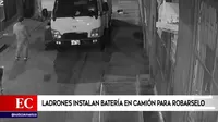 San Juan de Lurigancho: Ladrones instalan batería en camión para robárselo