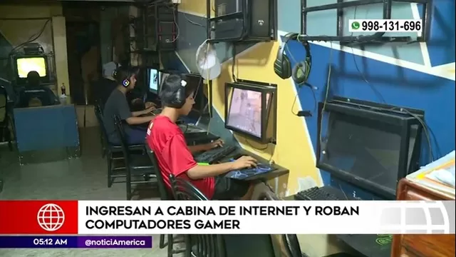 San Juan de Lurigancho: Ladrones robaron computadoras gamer de cabina de internet