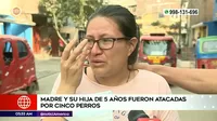 San Juan de Lurigancho: Madre y su hija de 5 años fueron atacadas por cinco perros