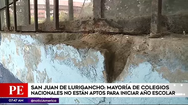 San Juan de Lurigancho: mayoría de colegios no están aptos para inicio de año escolar