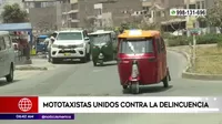 San Juan de Lurigancho: Mototaxistas unidos contra la delincuencia