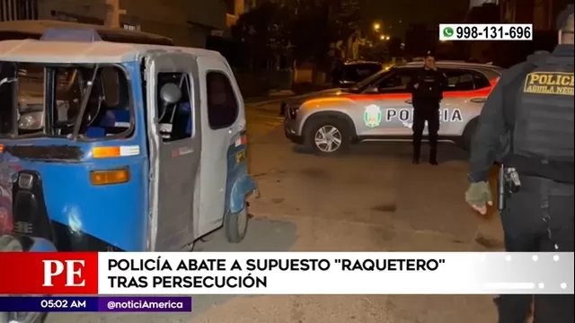 San Juan de Lurigancho: Policía abatió a presunto raquetero tras persecución