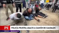 San Juan de Lurigancho: Policía frustró asalto a camión de caudales
