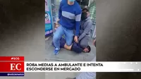 San Juan de Lurigancho: Roba medias a ambulantes e intenta esconderse en mercado