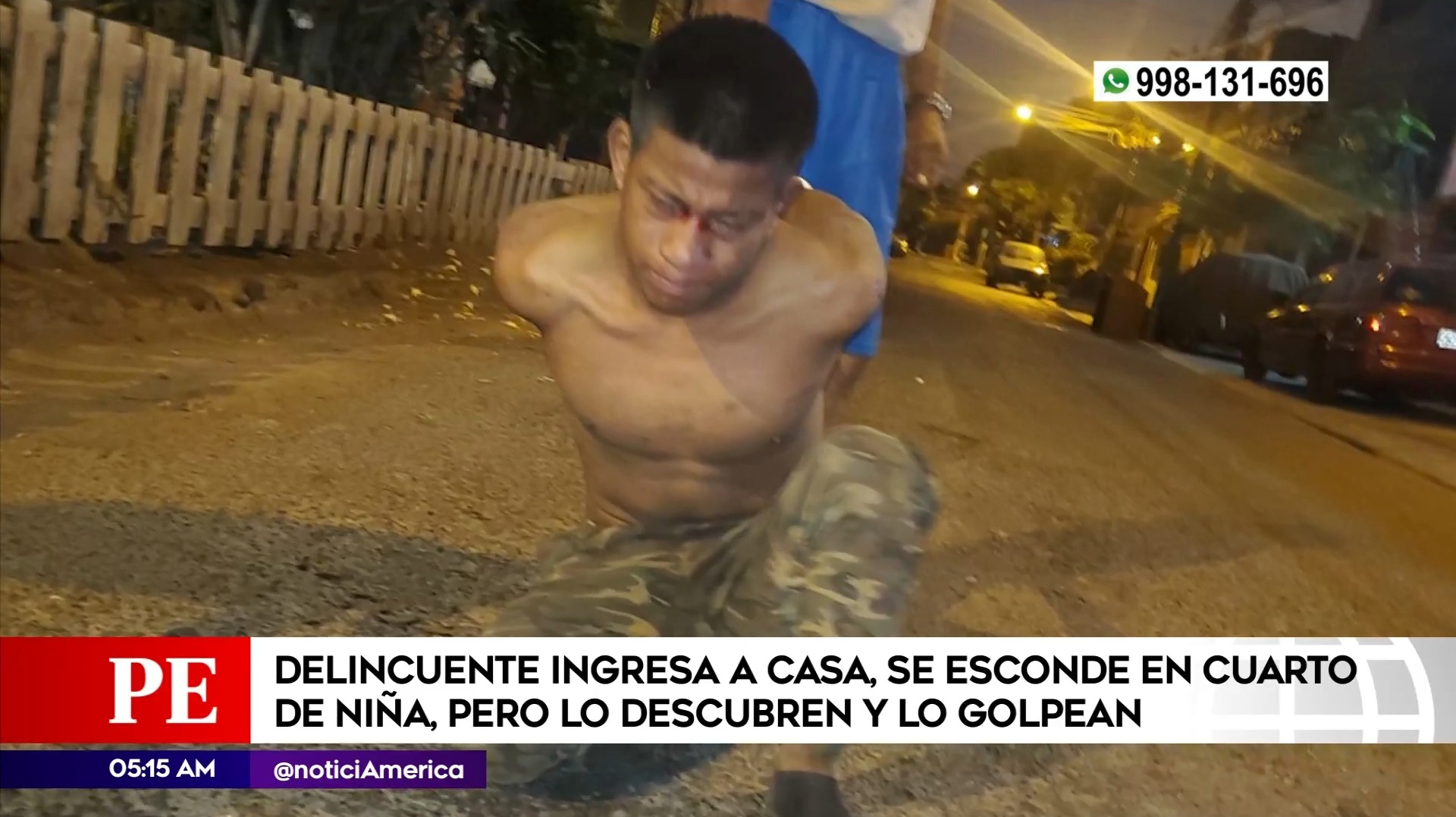 Delincuente ingresó a vivienda en San Juan de Lurigancho. Foto: América Noticias