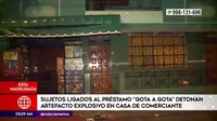 San Juan de Lurigancho: Sujetos detonaron explosivo en casa de comerciante