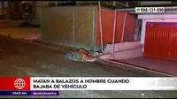 San Juan de Lurigancho: Sujetos mataron de varios disparos a hombre cuando bajaba de vehículo