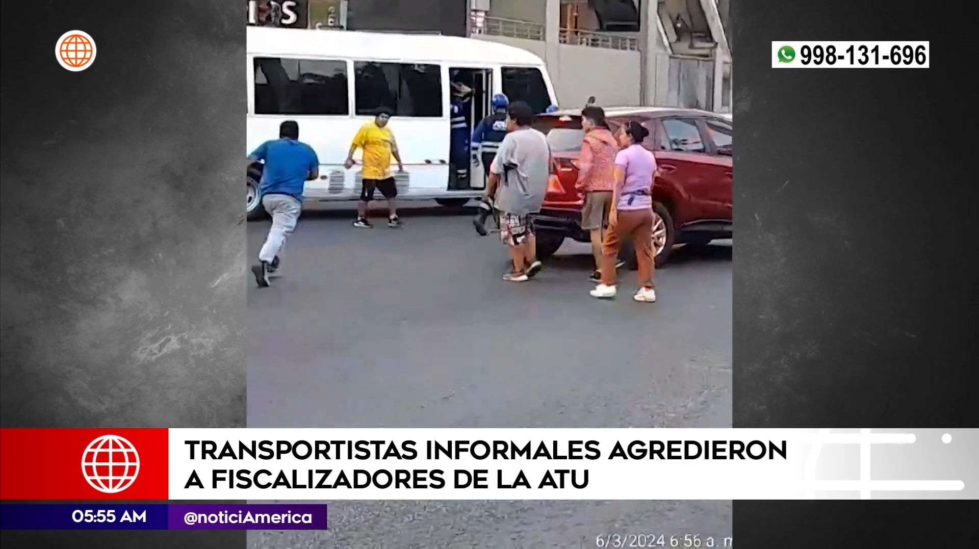 Agresión a fiscalizadores en San Juan de Lurigancho. Foto: América Noticias